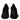 DEL CARLO Black Suede Leather Slip On High Heels Pump Shoes