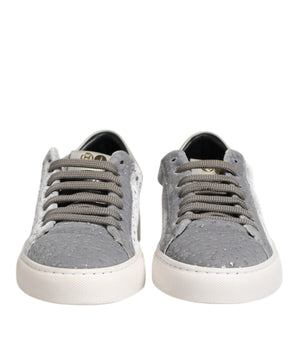 HIDE & JACK Gray Suede Low Top Lace Up Sneakers Shoes