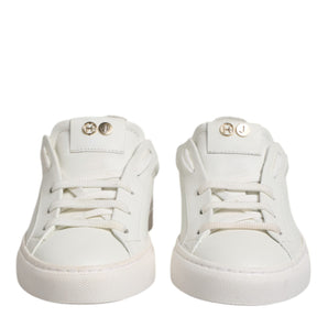 HIDE & JACK White Leather Low Top Lace Up Sneakers Shoes