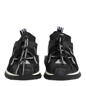 Dolce & Gabbana Black White Logo Sorrento Sneakers Shoes