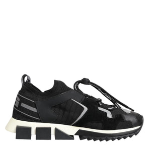 Dolce & Gabbana Black White Logo Sorrento Sneakers Shoes