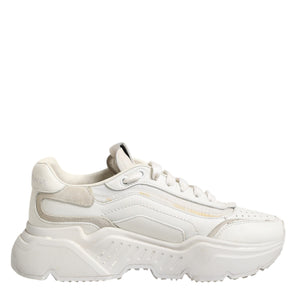 Dolce & Gabbana White DAYMASTER Calf Leather Sneakers Shoes