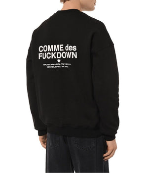Comme Des Fuckdown Black Cotton Men's Crewneck Sweater