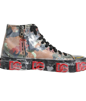 Dolce &amp; Gabbana Multicolor Camouflage High Top Tennis Shoes