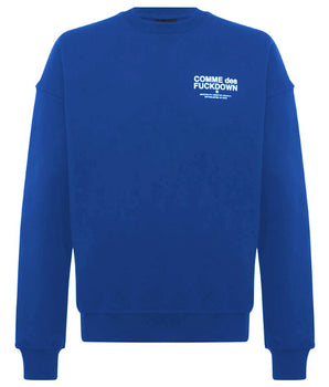 Comme Des Fuckdown Blue Cotton Men Sweater