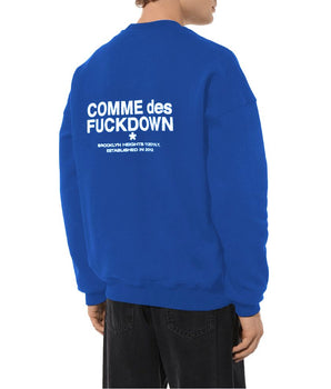 Comme Des Fuckdown Blue Cotton Men Sweater