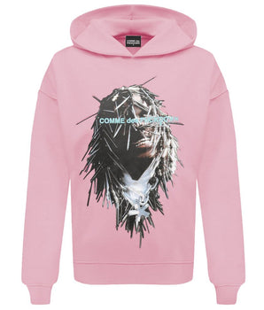 Comme Des Fuckdown Pink Cotton Men Sweater