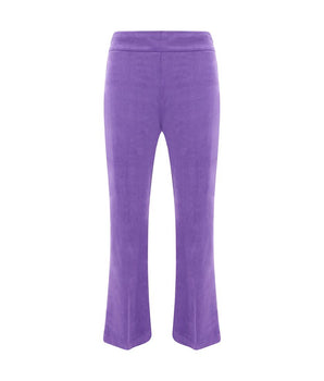 Avenue Montaigne Purple Cotton Casual Pants