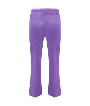 Avenue Montaigne Purple Cotton Casual Pants