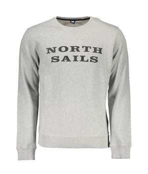 North Sails Gray Organic Cotton Men Sweater