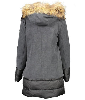 Yes Zee Gray Polyester Jackets &amp; Coat