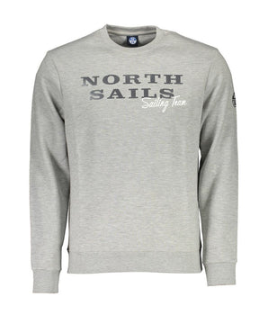 North Sails Gray Cotton Men Sweater