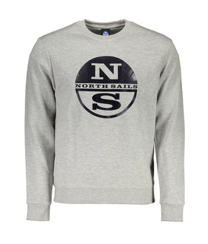 North Sails Gray Cotton Men Sweater