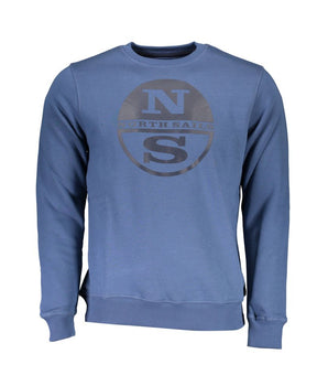 North Sails Blue Cotton Men Sweater