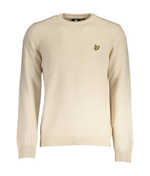 Lyle & Scott Beige Wool Men Sweater