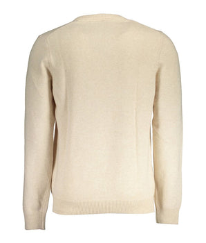 Lyle & Scott Beige Wool Men Sweater