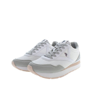 US POLO ASSN. White polyester sneakers