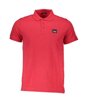 Cavalli Class Red Cotton Polo Shirt