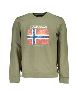 Napapijri Green Cotton Men Sweater