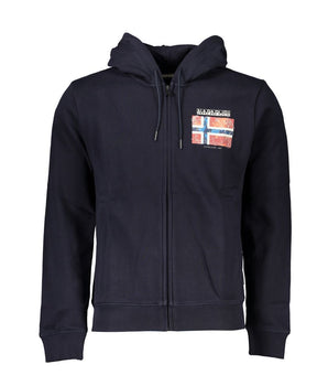 Napapijri Blue Cotton Men Sweatshirt