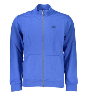 La Martina Blue Cotton Men Sweatshirt