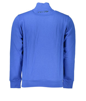 La Martina Blue Cotton Men Sweatshirt