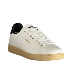Blauer White Polyester Sneaker