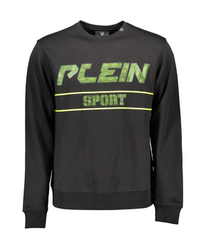 Plein Sport Black Cotton Men Sweater