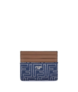 Fendi Blue Fabric Wallet