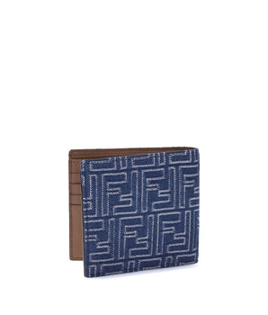 Fendi Blue Fabric Wallet