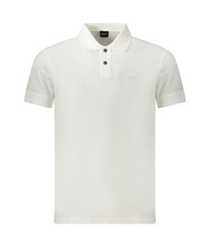 Hugo Boss White Cotton Polo Shirt