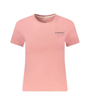 Guess Jeans Pink Cotton T-Shirt