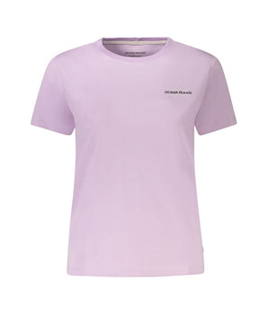 Guess Jeans Purple Cotton T-Shirt