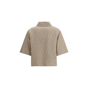 Fendi Chambray cropped Jacket