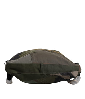 Dolce &amp; Gabbana Military Green Patchwork Rucksack Bag