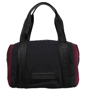 Dolce &amp; Gabbana Black Maroon Hand Shoulder Duffel Travel Bag