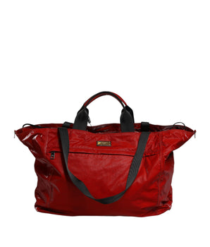 Dolce & Gabbana Red Nylon Hand Shoulder Duffel Travel Bag