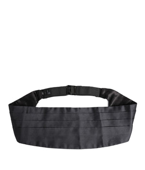 Dolce &amp; Gabbana Dark Blue 100% Silk Belt Waist Cummerbund