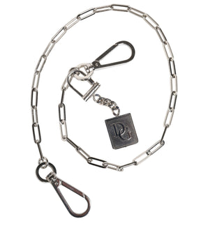 Dolce & Gabbana Silver Tone Metal Chain DG Charm Belt Keychain
