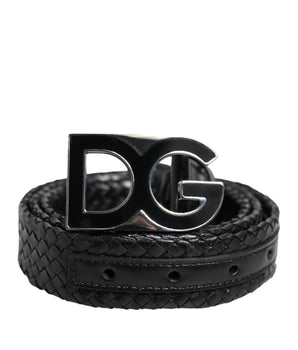 Belt Buckle Dolce &amp; Gabbana Black Classic Leather DG Logo