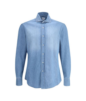 Brunello Cucinelli Light Blue Denim Shirt
