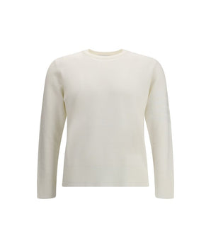 Thom Browne White Fleece Wool Sweatshirt