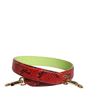 Dolce & Gabbana Red Exotic Leather Handbag Accessory Shoulder Strap