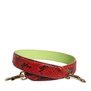 Dolce & Gabbana Red Exotic Leather Handbag Accessory Shoulder Strap