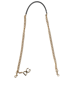 Dolce &amp; Gabbana Brown Leopard Gold Brass Chain Accessory Shoulder Strap
