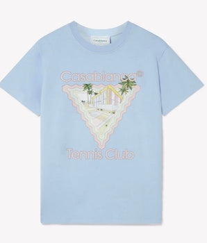 Casablanca Blue Cotton T-Shirt
