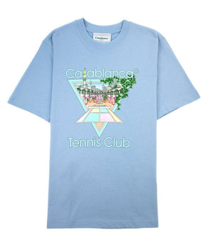 Casablanca Blue Cotton T-Shirt