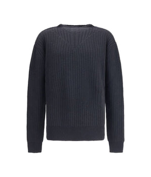 Rick Owens Black Fleece Wool Sweatshirt