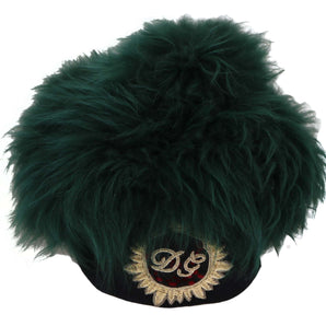 Dolce &amp; Gabbana Elegant Emerald Cashmere Cloche Cap