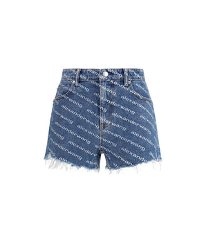 Alexander Wang Blue Cotton Bermuda Shorts